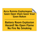 Accu Ruimte Explosiegevaar! Geen /.../ - Battery Room Explosion Hazard! /.../