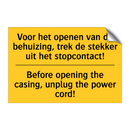 Voor het openen van de behuizing, /.../ - Before opening the casing, unplug /.../