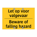 Let op voor valgevaar - Beware of falling hazard & Let op voor valgevaar - Beware of falling hazard