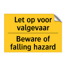 Let op voor valgevaar - Beware of falling hazard & Let op voor valgevaar - Beware of falling hazard