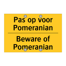 Pas op voor Pomeranian - Beware of Pomeranian & Pas op voor Pomeranian - Beware of Pomeranian