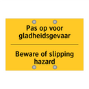 Pas op voor gladheidsgevaar - Beware of slipping hazard