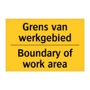 Grens van werkgebied - Boundary of work area & Grens van werkgebied - Boundary of work area