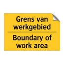 Grens van werkgebied - Boundary of work area & Grens van werkgebied - Boundary of work area
