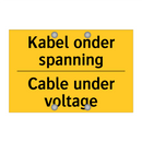 Kabel onder spanning - Cable under voltage & Kabel onder spanning - Cable under voltage