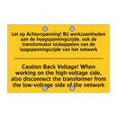 Let op Achterspanning! Bij werkzaamheden /.../ - Caution Back Voltage! When working /.../