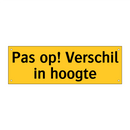 Pas op! Verschil in hoogte & Pas op! Verschil in hoogte & Pas op! Verschil in hoogte