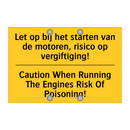 Let op bij het starten van de /.../ - Caution When Running The Engines /.../