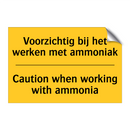 Voorzichtig bij het werken met ammoniak - Caution when working with ammonia