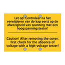 Let op! Controleer na het verwijderen /.../ - Caution! After removing the cover, /.../