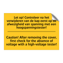 Let op! Controleer na het verwijderen /.../ - Caution! After removing the cover, /.../