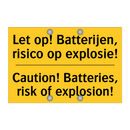 Let op! Batterijen, risico op explosie! - Caution! Batteries, risk of explosion!