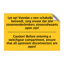 Let op! Voordat u een schakelkast /.../ - Caution! Before entering a switchgear /.../