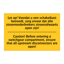 Let op! Voordat u een schakelkast /.../ - Caution! Before entering a switchgear /.../