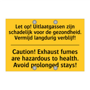 Let op! Uitlaatgassen zijn schadelijk /.../ - Caution! Exhaust fumes are hazardous /.../