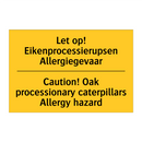 Let op! Eikenprocessierupsen Allergiegevaar - Caution! Oak processionary caterpillars Allergy hazard