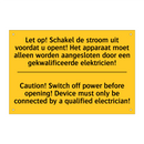 Let op! Schakel de stroom uit /.../ - Caution! Switch off power before /.../
