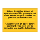 Let op! Schakel de stroom uit /.../ - Caution! Switch off power before /.../