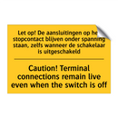 Let op! De aansluitingen op het /.../ - Caution! Terminal connections /.../