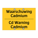 Waarschuwing Cadmium - Cd Warning Cadmium & Waarschuwing Cadmium - Cd Warning Cadmium
