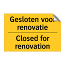 Gesloten voor renovatie - Closed for renovation & Gesloten voor renovatie - Closed for renovation