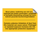 Bevat asbest. Inademing van stof /.../ - Contains asbestos Inhalation of /.../