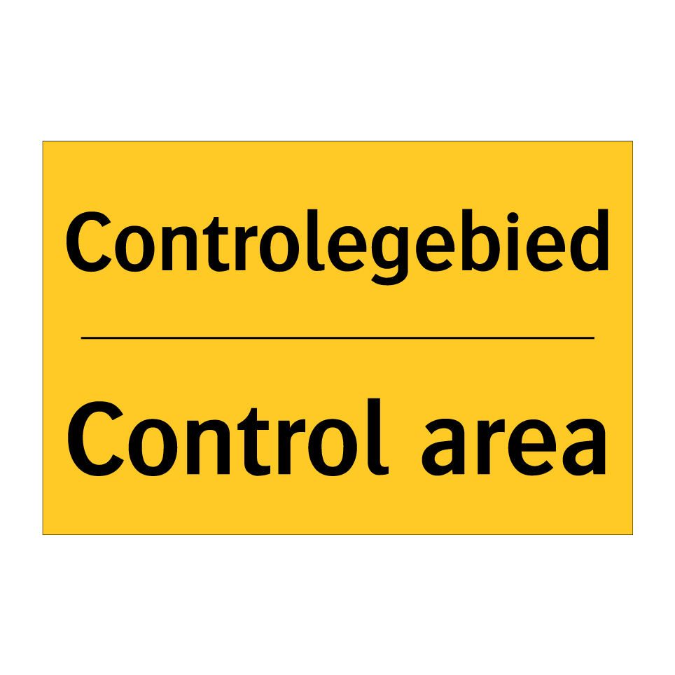 Koop Controlegebied - Control area bord | SignOnline | NL-W3240