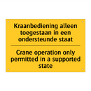 Kraanbediening alleen toegestaan /.../ - Crane operation only permitted /.../
