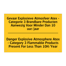 Gevaar Explosieve Atmosfeer Atex /.../ - Danger Explosive Atmosphere Atex /.../
