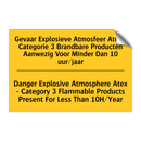 Gevaar Explosieve Atmosfeer Atex /.../ - Danger Explosive Atmosphere Atex /.../