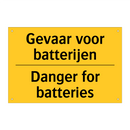 Gevaar voor batterijen - Danger for batteries & Gevaar voor batterijen - Danger for batteries