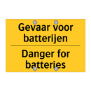 Gevaar voor batterijen - Danger for batteries & Gevaar voor batterijen - Danger for batteries