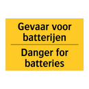 Gevaar voor batterijen - Danger for batteries & Gevaar voor batterijen - Danger for batteries