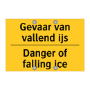 Gevaar van vallend ijs - Danger of falling ice & Gevaar van vallend ijs - Danger of falling ice