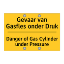 Gevaar van Gasfles onder Druk - Danger of Gas Cylinder under Pressure