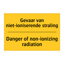 Gevaar van niet-ioniserende straling - Danger of non-ionizing radiation