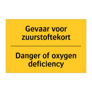 Gevaar voor zuurstoftekort - Danger of oxygen deficiency