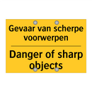 Gevaar van scherpe voorwerpen - Danger of sharp objects