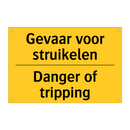 Gevaar voor struikelen - Danger of tripping & Gevaar voor struikelen - Danger of tripping