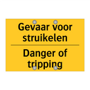 Gevaar voor struikelen - Danger of tripping & Gevaar voor struikelen - Danger of tripping