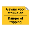 Gevaar voor struikelen - Danger of tripping & Gevaar voor struikelen - Danger of tripping