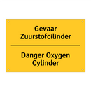 Gevaar Zuurstofcilinder - Danger Oxygen Cylinder & Gevaar Zuurstofcilinder - Danger Oxygen Cylinder