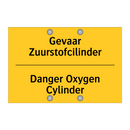 Gevaar Zuurstofcilinder - Danger Oxygen Cylinder & Gevaar Zuurstofcilinder - Danger Oxygen Cylinder