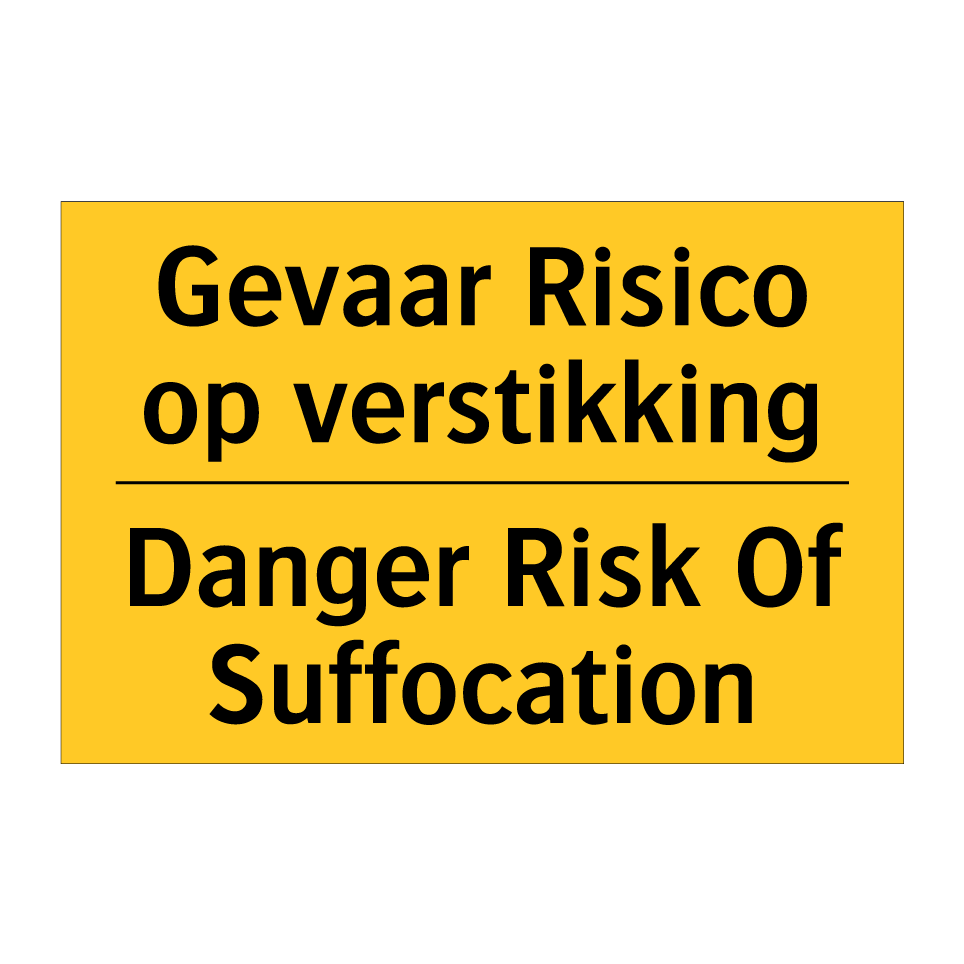 Koop Gevaar Risico op verstikking - Danger Risk Of Suffocation bord ...