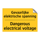 Gevaarlijke elektrische spanning - Dangerous electrical voltage