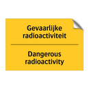 Gevaarlijke radioactiviteit - Dangerous radioactivity