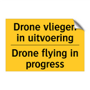 Drone vliegen in uitvoering - Drone flying in progress
