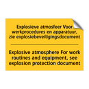Explosieve atmosfeer Voor werkprocedures /.../ - Explosive atmosphere For work /.../