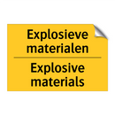 Explosieve materialen - Explosive materials & Explosieve materialen - Explosive materials