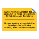 Vuur en roken zijn verboden door /.../ - Fire and smoking are prohibited /.../